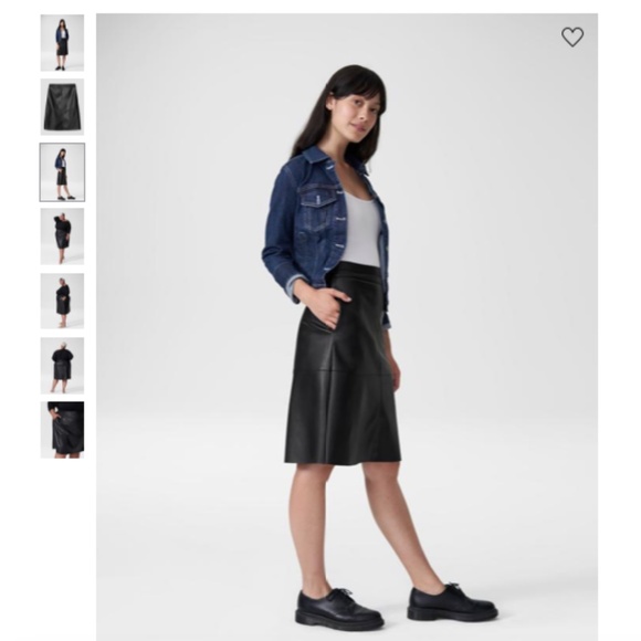 NWT Universal Standard Taylor Vegan Leather Skirt - Picture 3 of 4